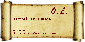 Oszváth Laura névjegykártya